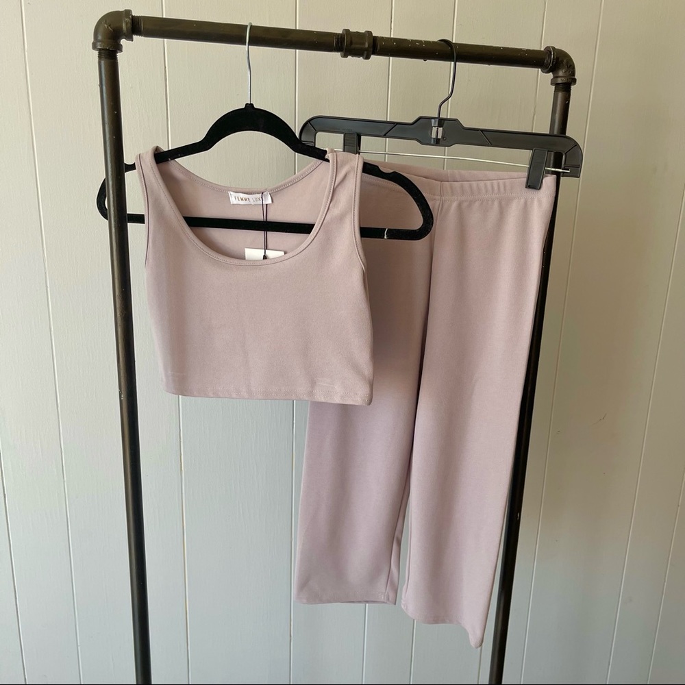 NWT Taupe Two-Piece Set